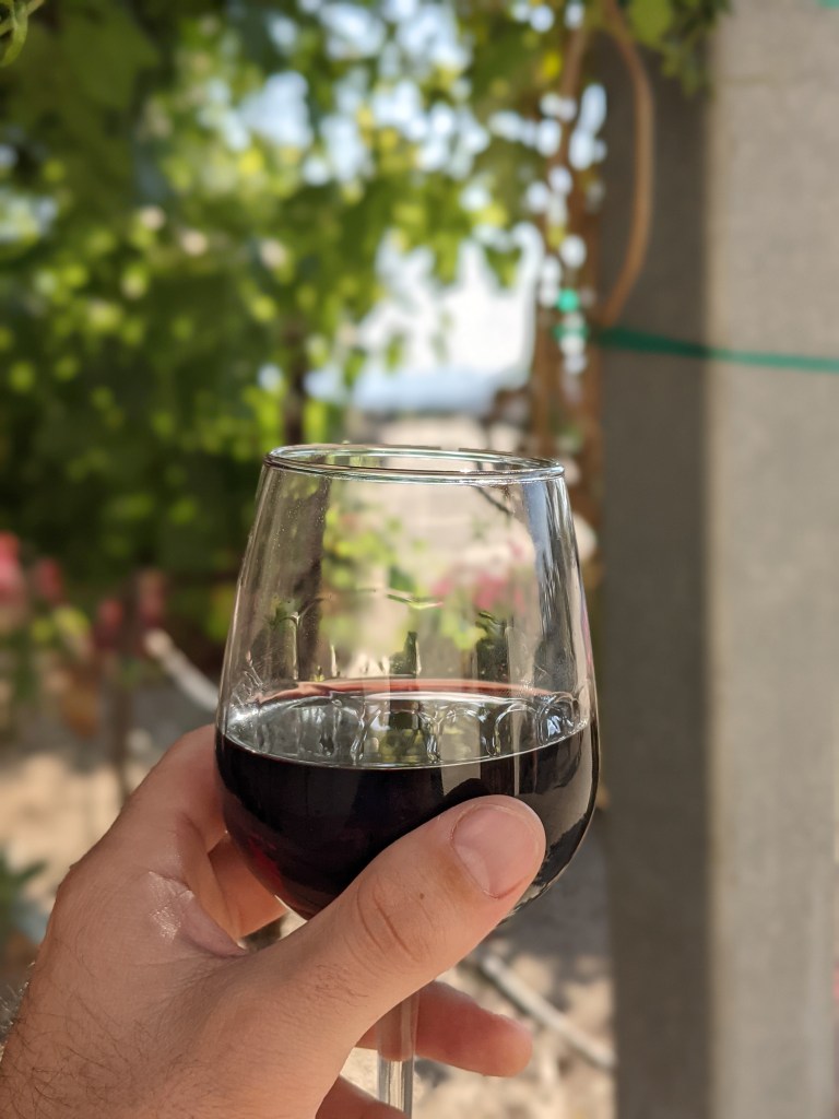 Glass of Sangiovese from Leoness Cellars in Temecula, CA